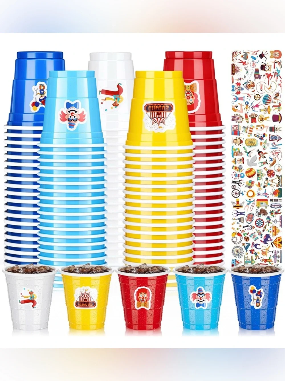 100pc 2oz Carnival/Circus Cups